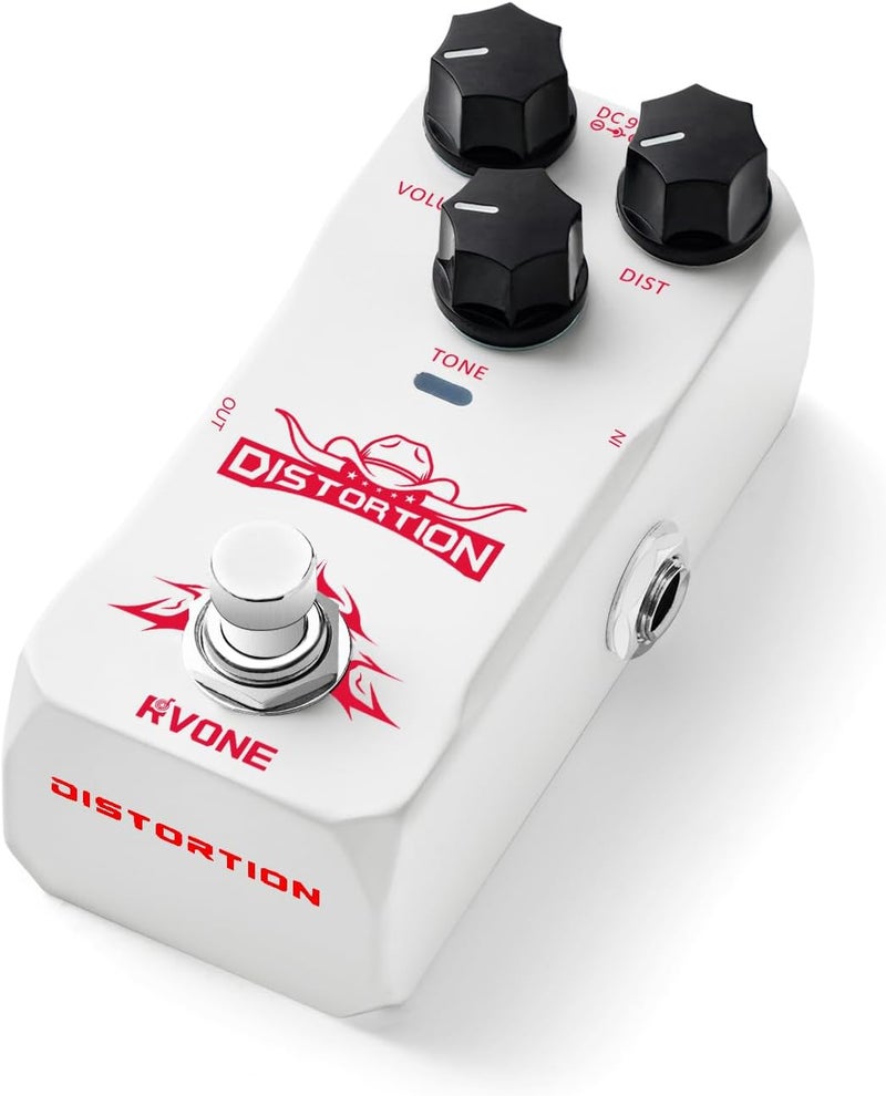RVONE High Gain Distortion Pedal for Electric Guitar, Aluminum Guitar Pedal, Analog Guitar Effects Pedal for Compact Stage & Studio Pedal, True Bypass - Image 1